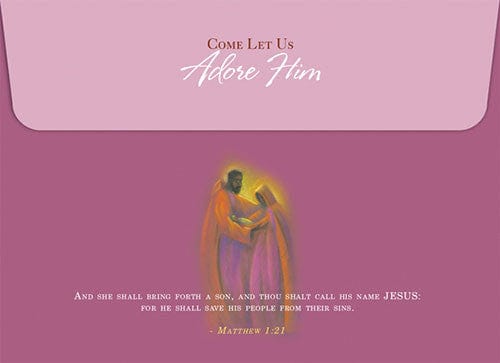 Let Us Adore Him: African American Christmas Card Envelope