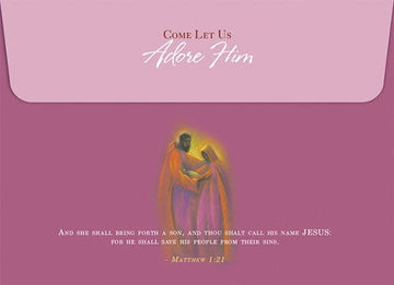 Let Us Adore Him: African American Christmas Card Envelope