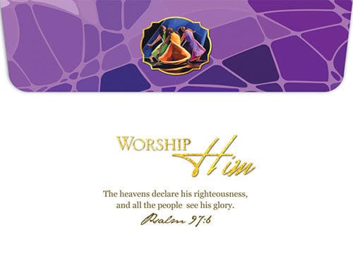 Worship Him: African American Christmas Card Envelope by Carl M. Crawford