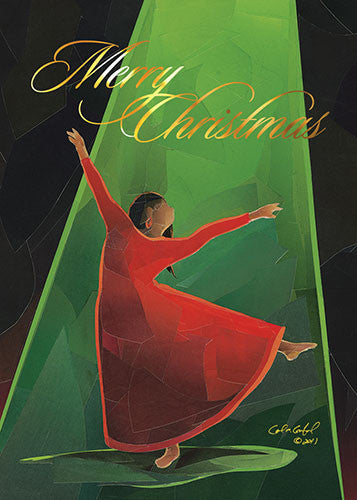 Dancer (Merry Christmas): African American Christmas Card