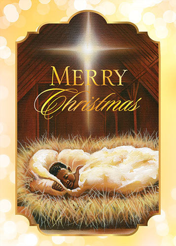 1 of 2: Baby Jesus (Merry Christmas): African American Christmas Card
