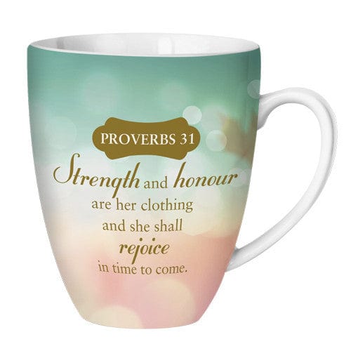 Strength and Honor: African American Religious Ceramic Mug (Back)