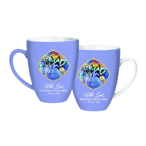 With GOD: Black Religious Ceramic Drum Mug by D.D. Ike