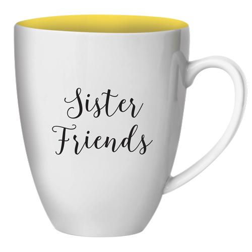 Sister Friends: African American Coffee Mug by Nicholle Kobi (Back)