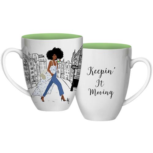 Keepin' it Moving: African American Coffee Mug by Nicholle Kobi