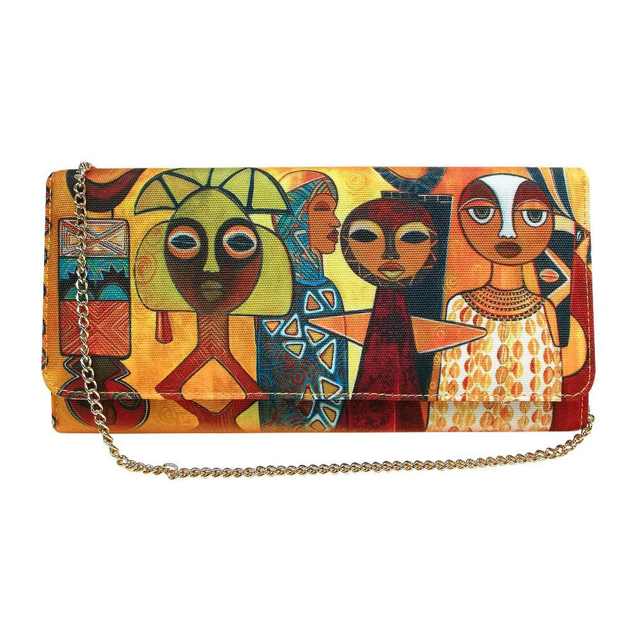 Windows 2 Africa by Sylvia "GBaby" Cohen: African American Canvas Clutch Bag