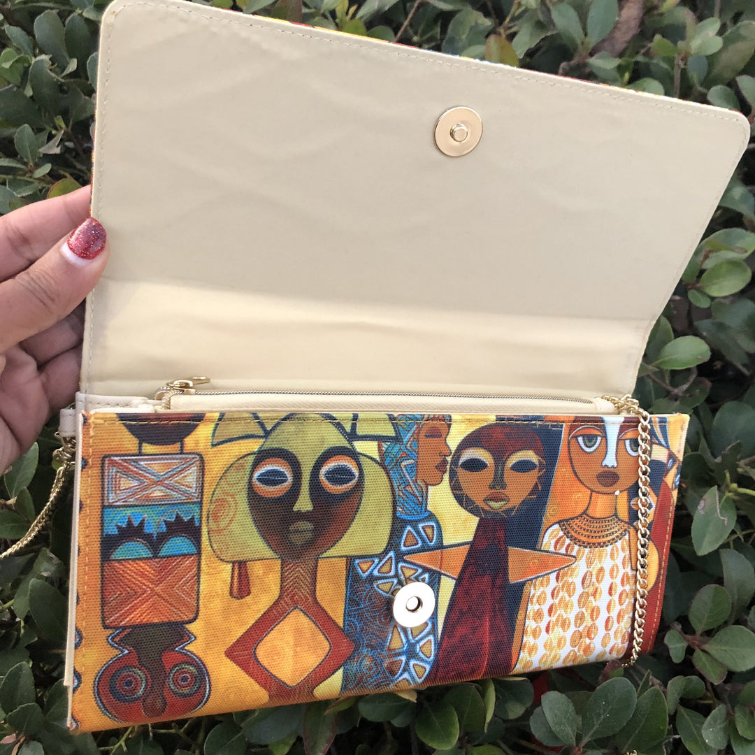 Windows 2 Africa by Sylvia "GBaby" Cohen: African American Canvas Clutch Bag