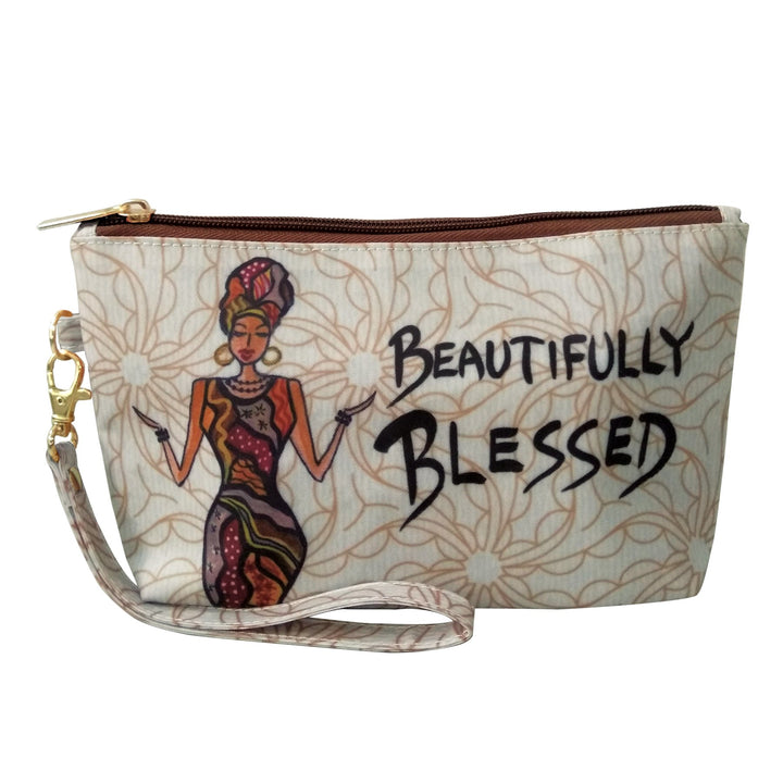 Beautifully Blessed: African American Cosmetic Pouch by Cidne Wallace