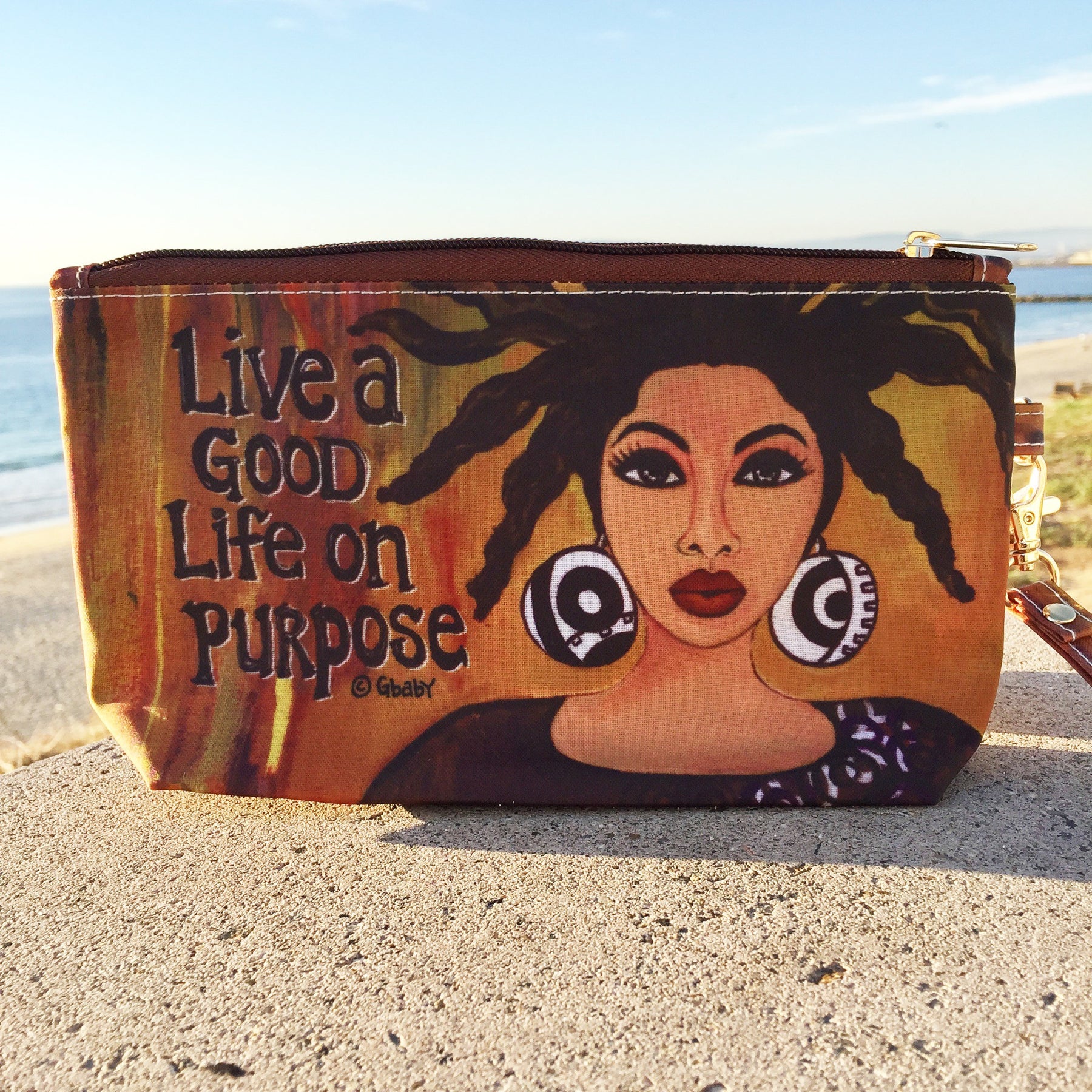 2 of 2: Life on Purpose: African American Cosmetic Bag by Sylvia 
