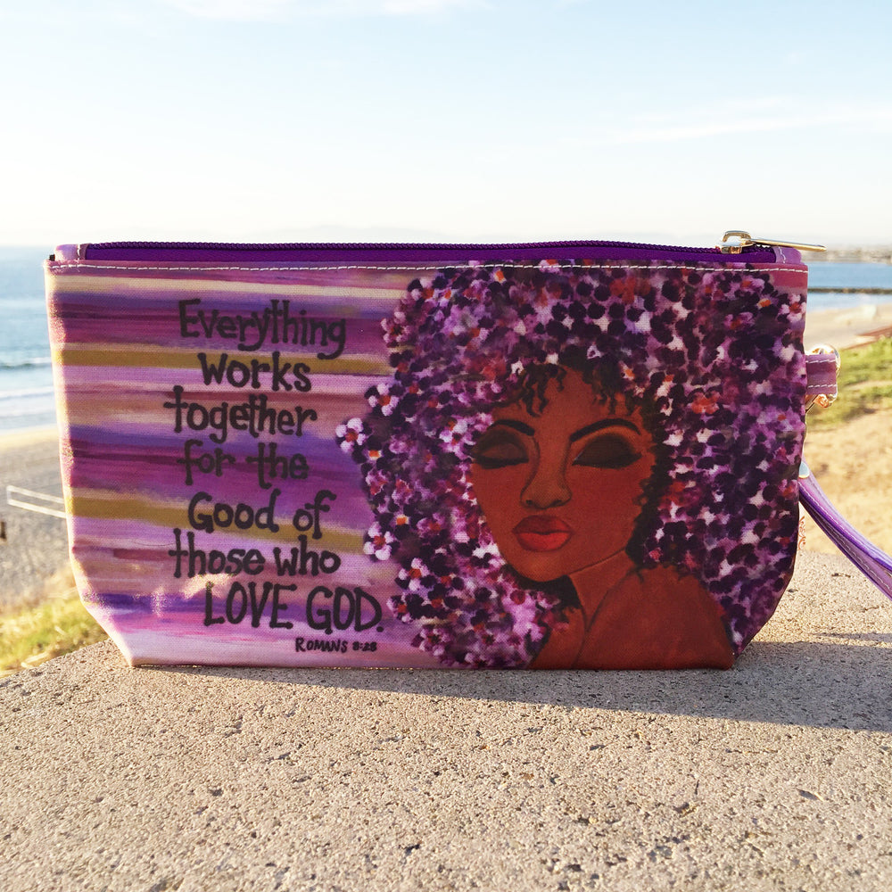Love GOD: African American Cosmetic Bag by Sylvia "GBaby" Cohen