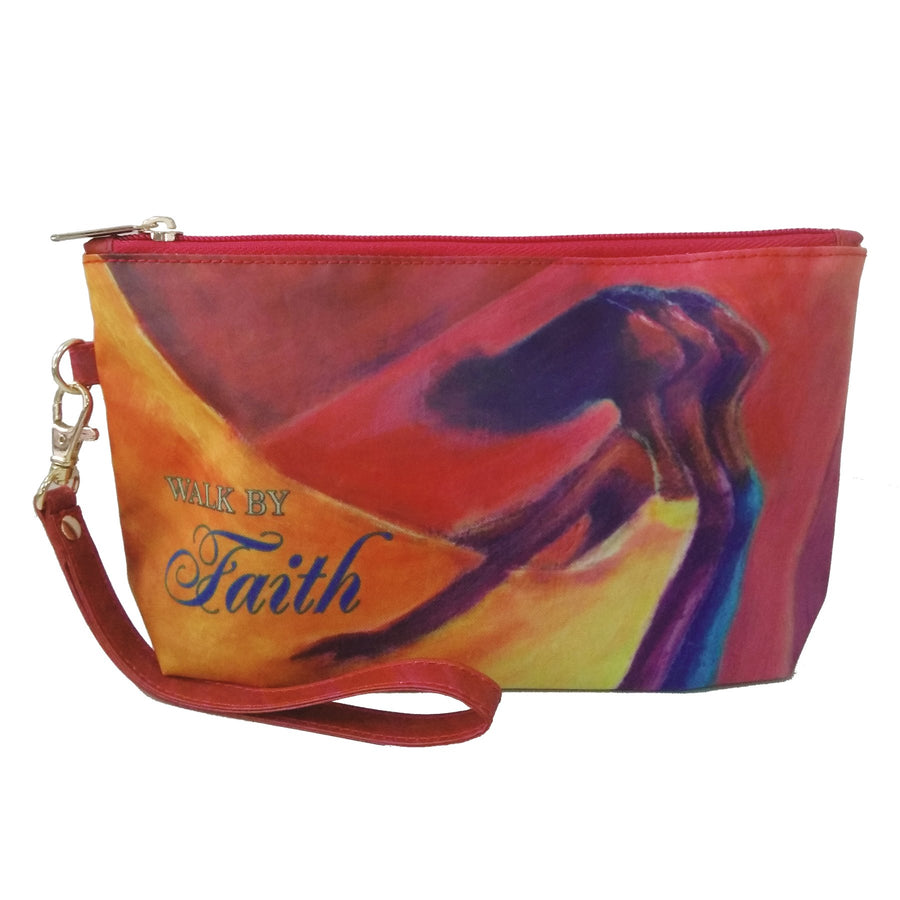 Walk by Faith: African American Cosmetic Bag by Kerream Jones
