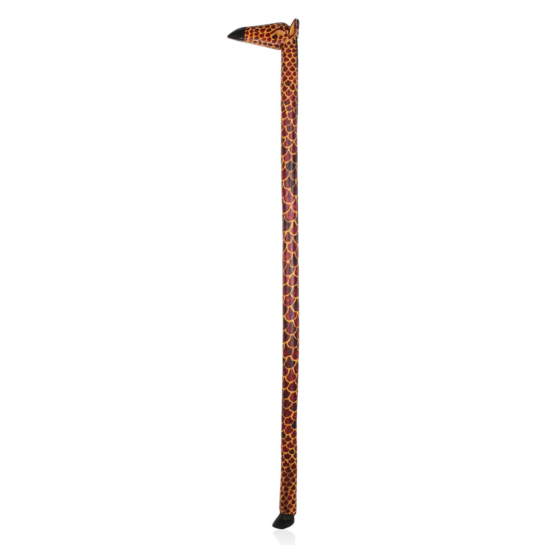 Authentic African Hand Made Giraffe Themed Decorative Walking Stick