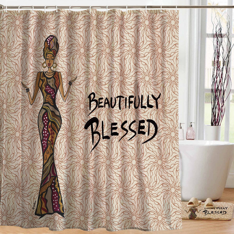 Beautifully Blessed: African American Shower Curtain by Cidne Wallace