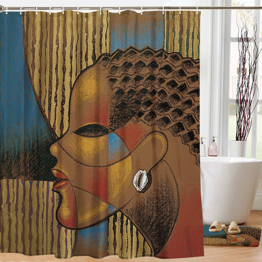 Composite of a Woman: African American Shower Curtain by Larry "Poncho" Brown