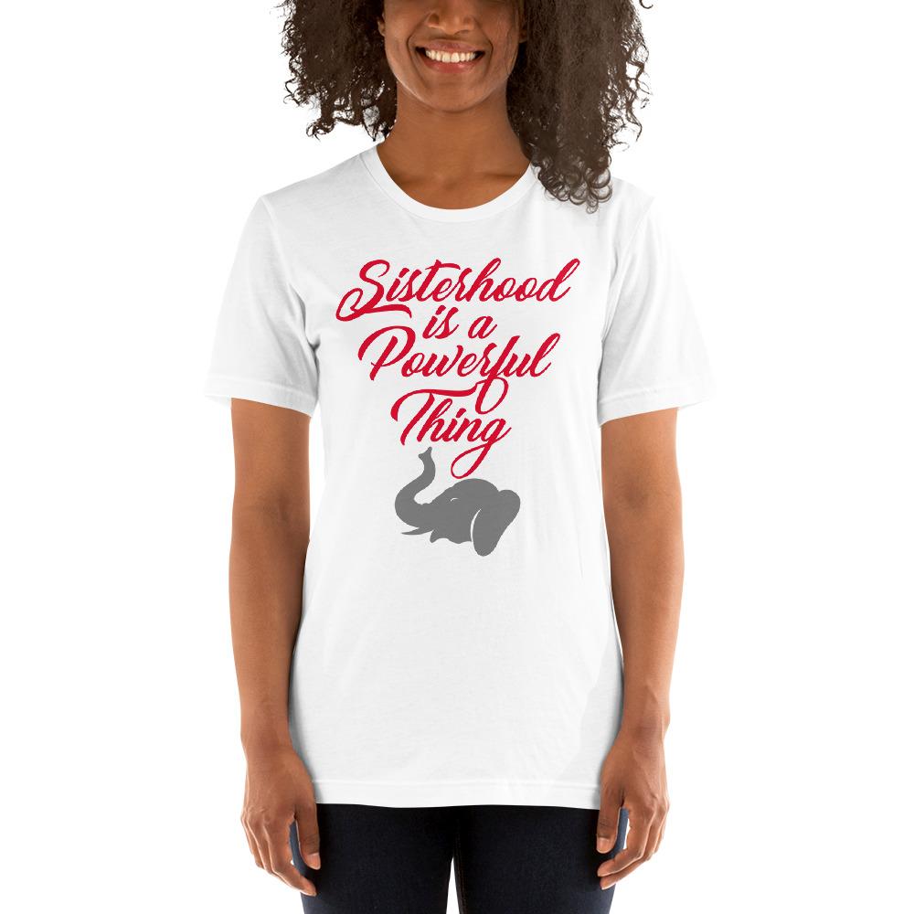 1 of 2: Sisterhood is a Powerful Thing (Delta Sigma Theta) Short Sleeve T-Shirt
