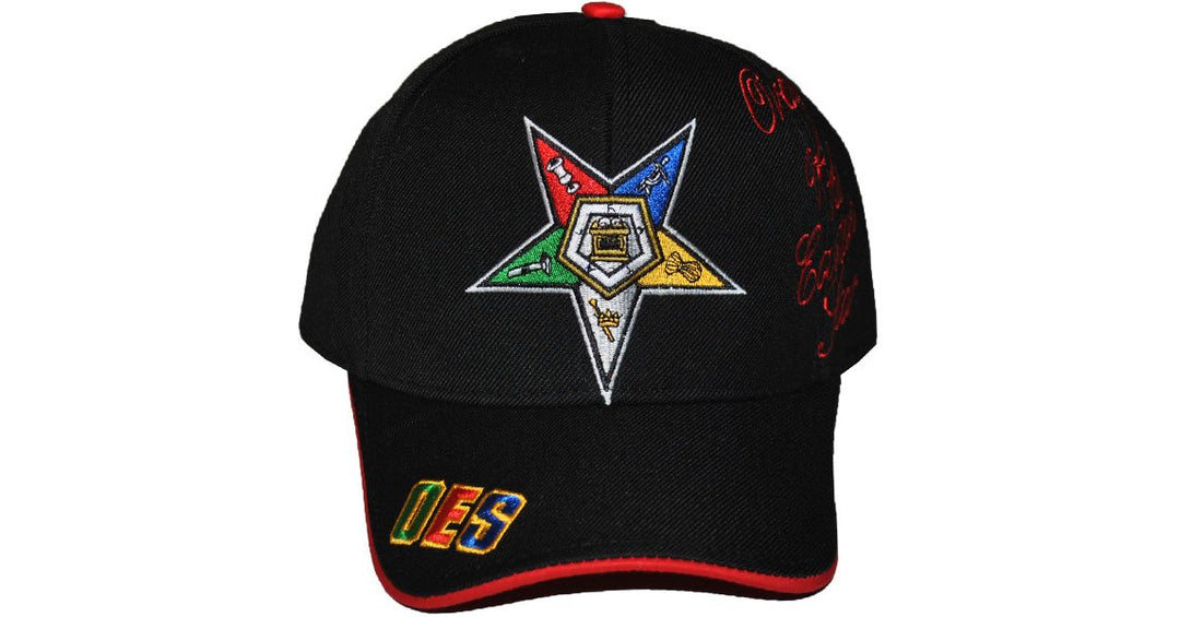 Order of the Eastern Star Adjustable Baseball Cap by Big Boy Headgear (Black)