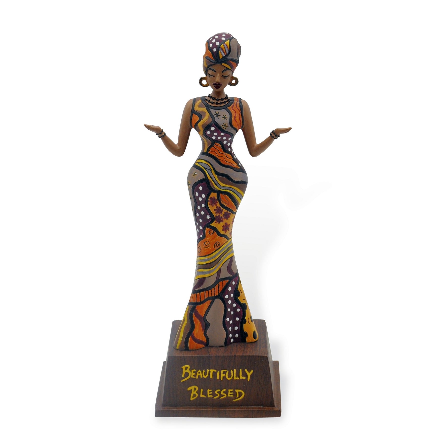 1 of 2: Beautifully Blessed-Figurine-Cidne Wallace-9.5 inches-Resin-The Black Art Depot