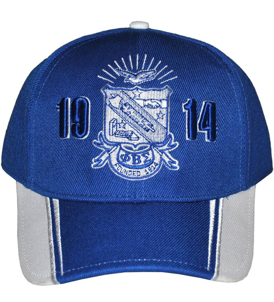 Phi Beta Sigma Two-Tone Adjustable Baseball Cap by Big Boy Headgear (Blue)