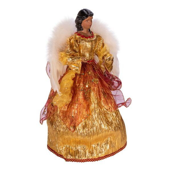 Golden Lady: African American Christmas Angel Tree Topper