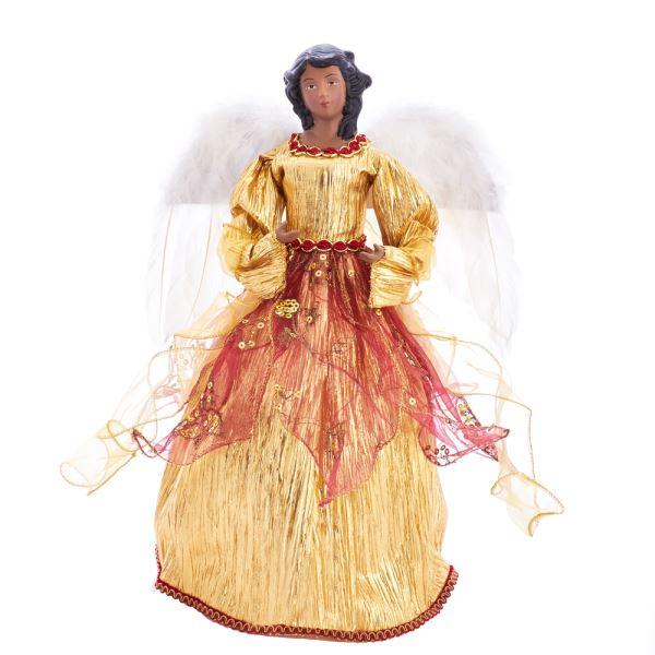 Golden Lady: African American Christmas Angel Tree Topper