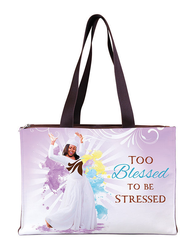 1 of 2: Too Blessed to be Stressed: African American Hand Bag by Gregory Perkins