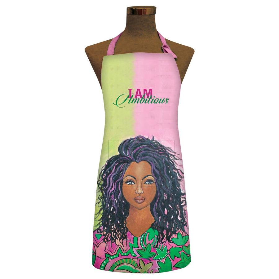 I Am Ambitious Designer Apron-Aprons-Gbaby-72x37 inches-100% Cotton-The Black Art Depot
