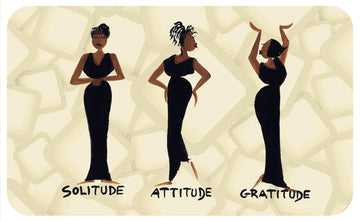 Solitude, Attitude & Gratitude: Cidne Wallace Floor Mat by Shades of Color
