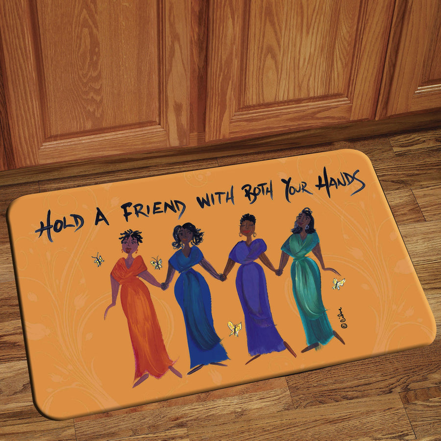 Hold a Friend With Both Hands: Cidne Wallace Interior Floor Mats by Shades of Color