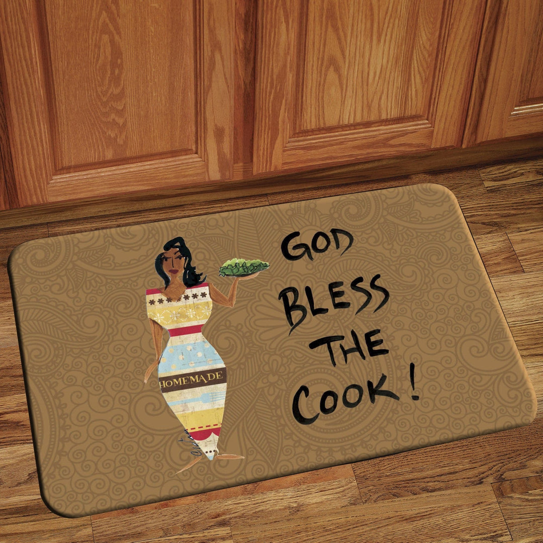 God Bless the Cook: Cidne Wallace Floor Mat by Shades of Color