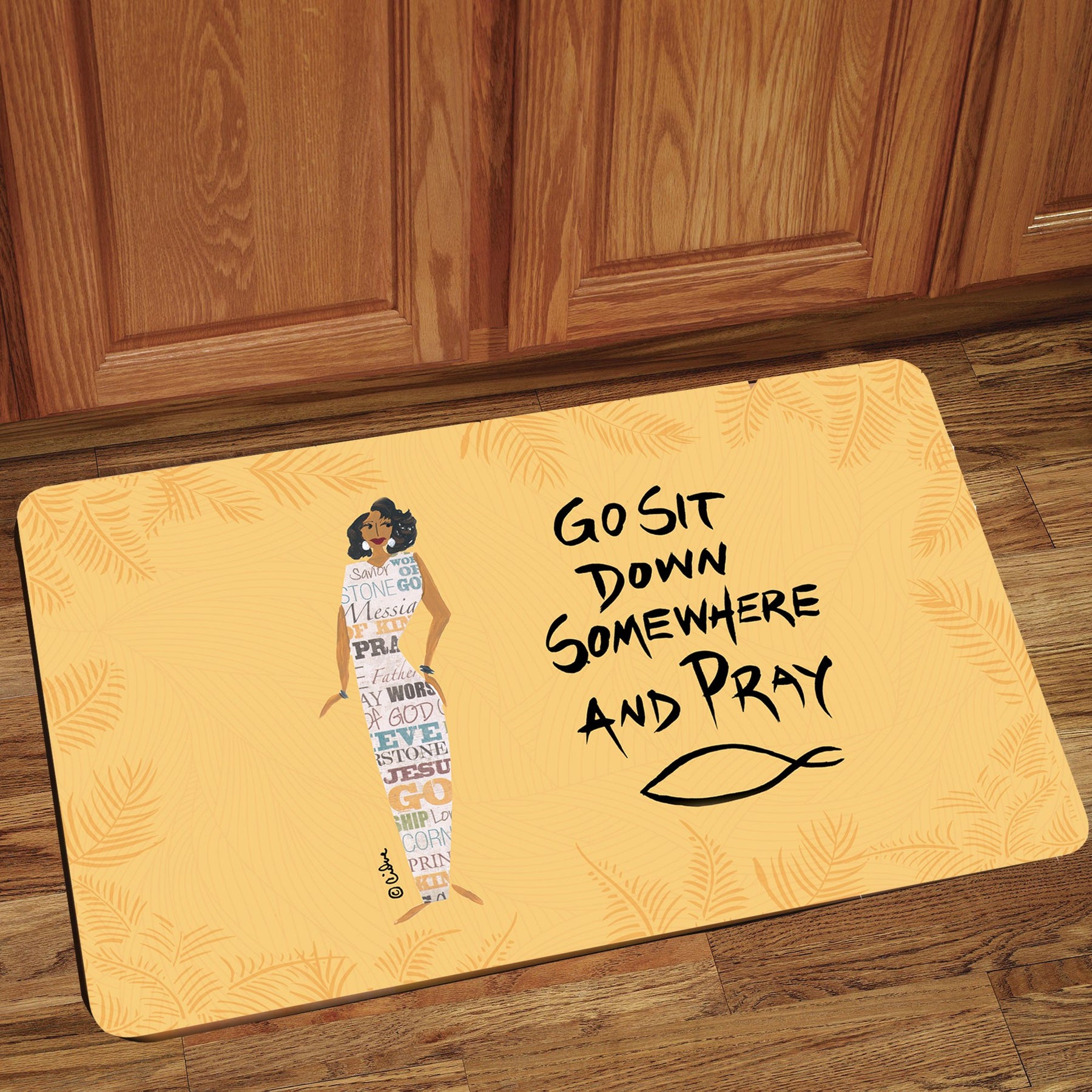 2 of 2: Go Sit Down Somewhere and Pray: Cidne Wallace Interior Floor Mat by Shades of Color