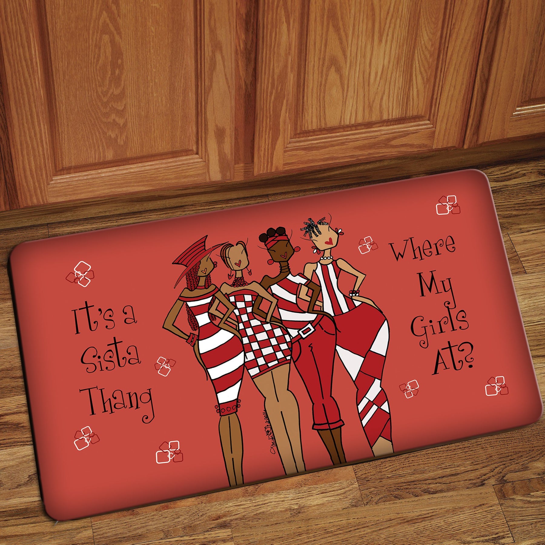 2 of 2: It's a Sista Thang - Where My Girls At?: Kiwi McDowell Interior Floor Mat by Shades of Color