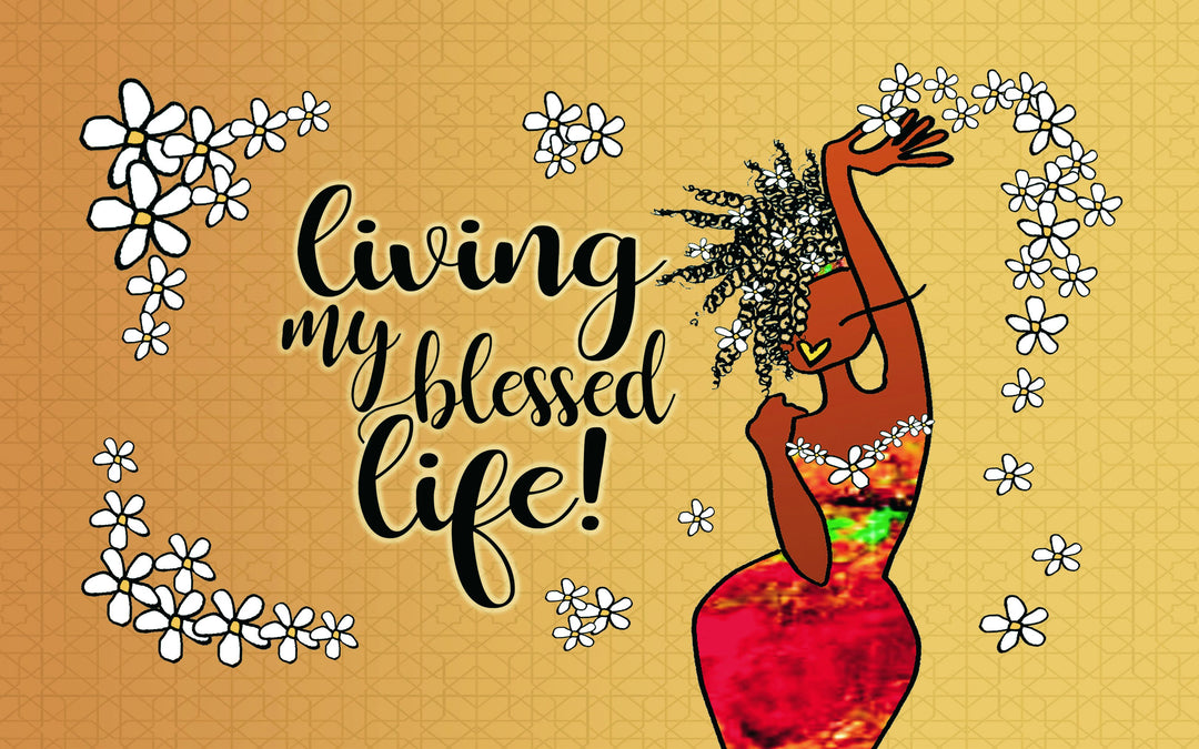 My Blessed Life: African American Interior Floor Mat by Kiwi McDowell
