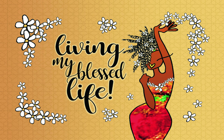 My Blessed Life: African American Interior Floor Mat by Kiwi McDowell