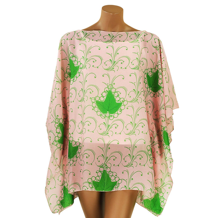 Ivies & Pearls: Alpha Kappa Alpha Inspired Pink & Green Chiffon Tunic