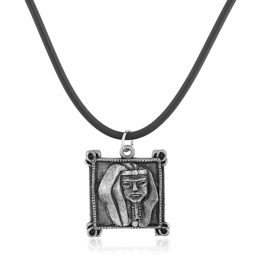 Alpha Phi Alpha Inspired Pharoah Pendant with Black Cord Necklace