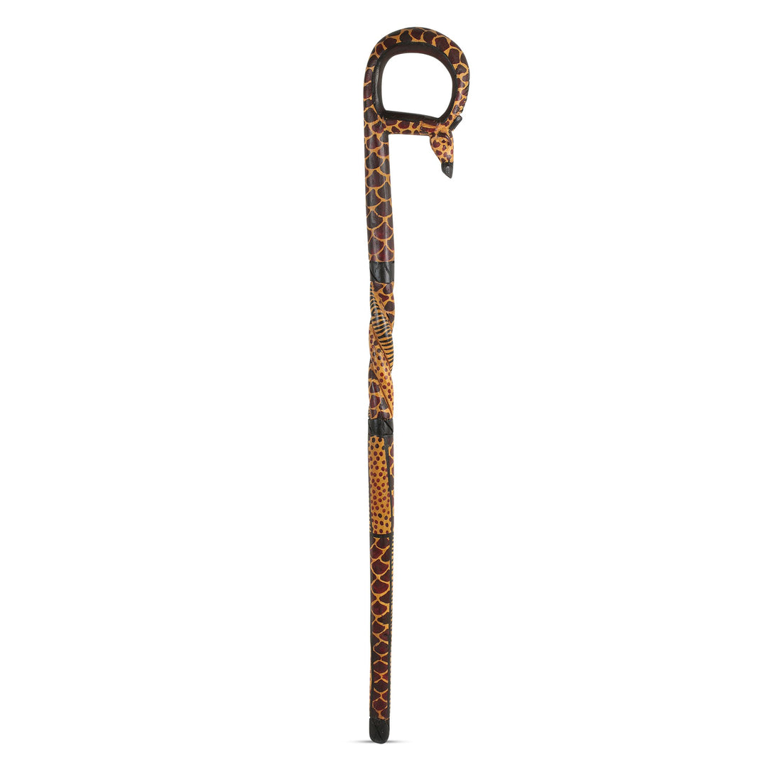Authentic African Hand Made Giraffe Walking Stick by Stoneage Global Arts