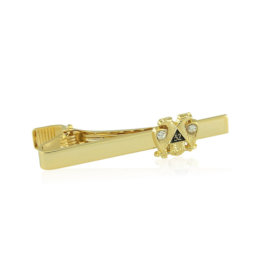 Ancient and Accepted Scottish Rite (32nd Degree Mason) Gold Toned Masonic/Freemasonry Tie Clip/Tie Bar