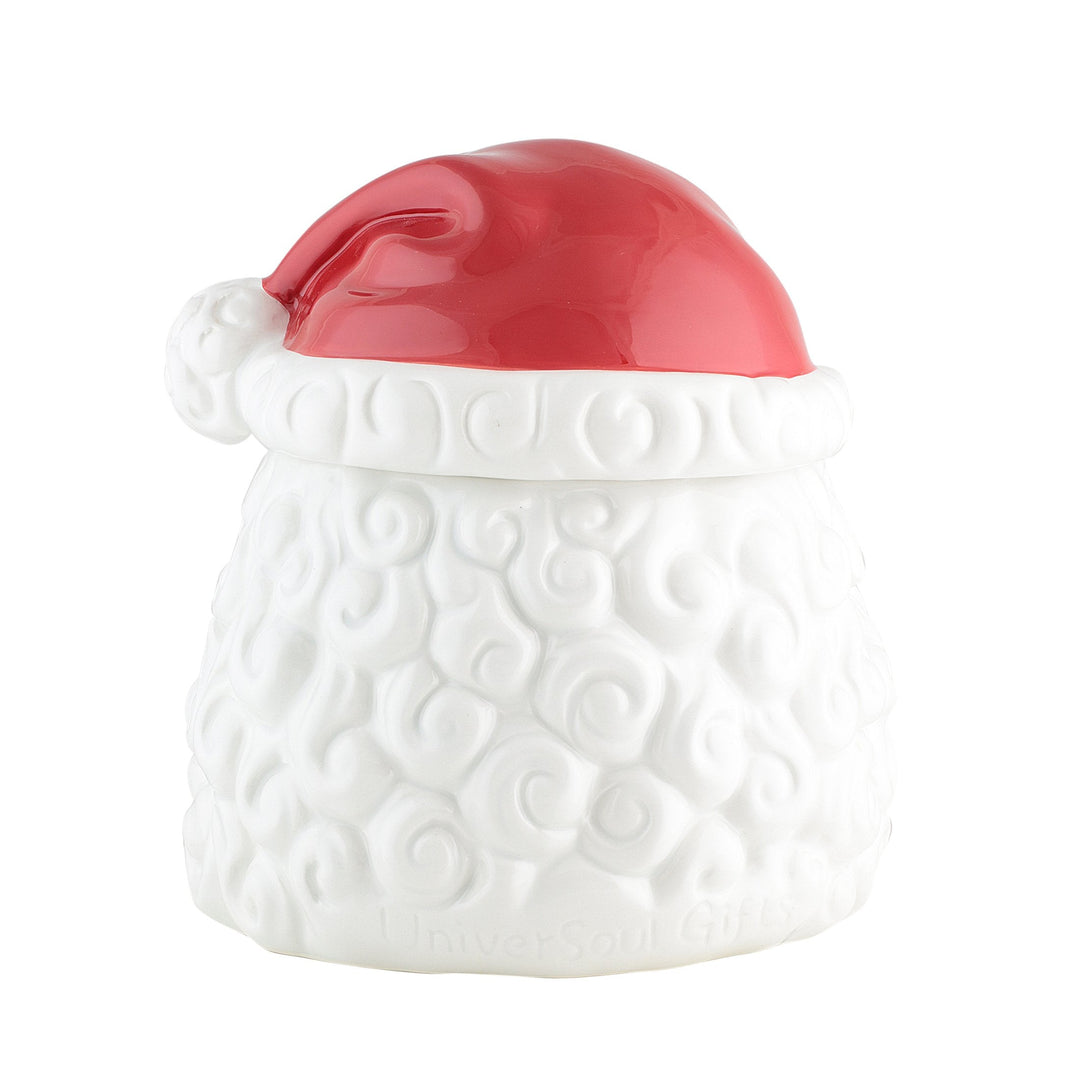 African American Santa Claus Christmas Cookie Jar by UniverSoul Gifts (Back)