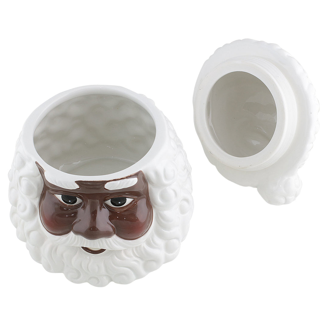 African American Santa Claus Christmas Cookie Jar by UniverSoul Gifts (Top)