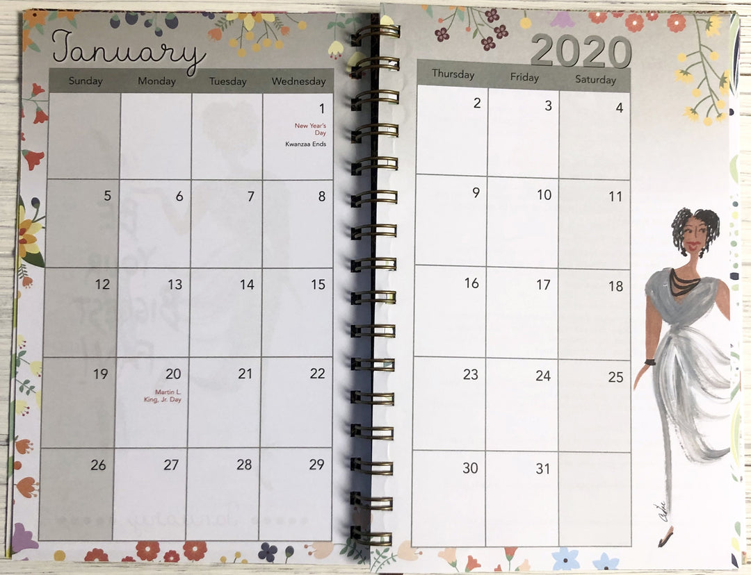 The Possibilities of Miracles: 2020 African American Weekly Planner (Interior)