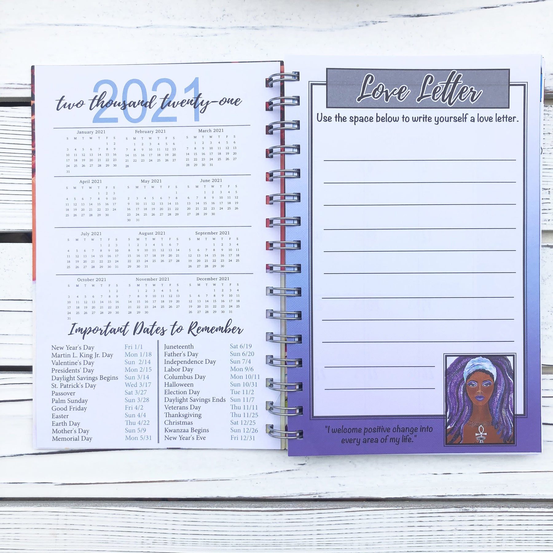 6 of 7: I Am Authentic: 2021 African American Weekly Planner by GBaby