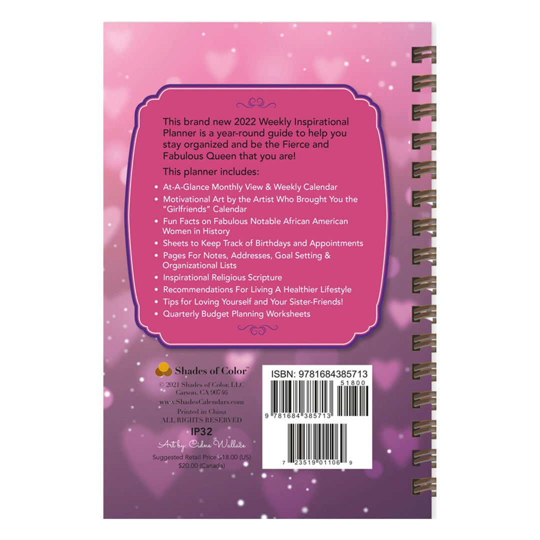 Blessed and Highly Favored by Cidne Wallace: 2022 African American Weekly Planner (Back)