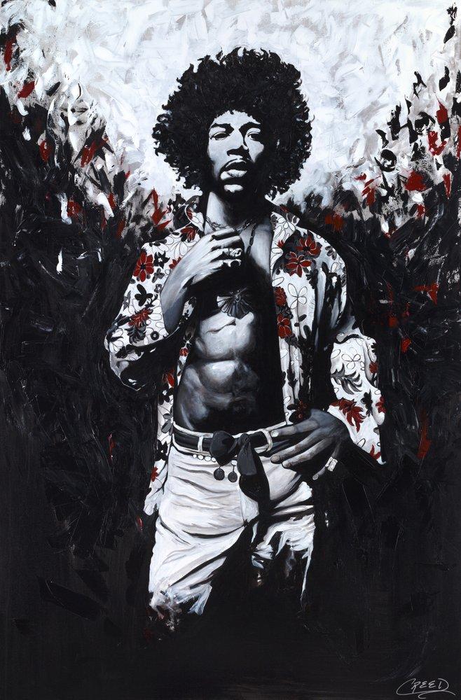 Jimi Hendrix by Cecil "CREED" Reed Jr.