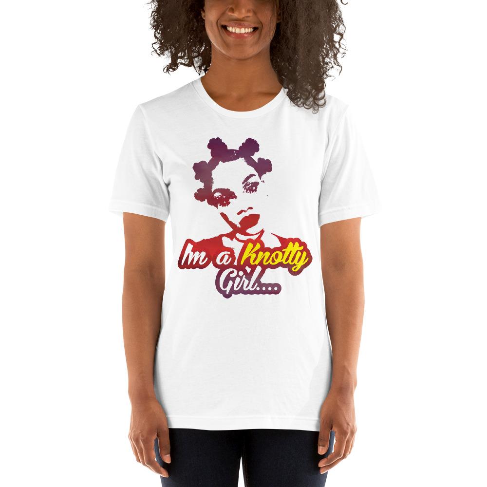I'm a Knotty Girl Short Sleeve Unisex T-Shirt-T-Shirt-RBG Forever-Small-White-The Black Art Depot