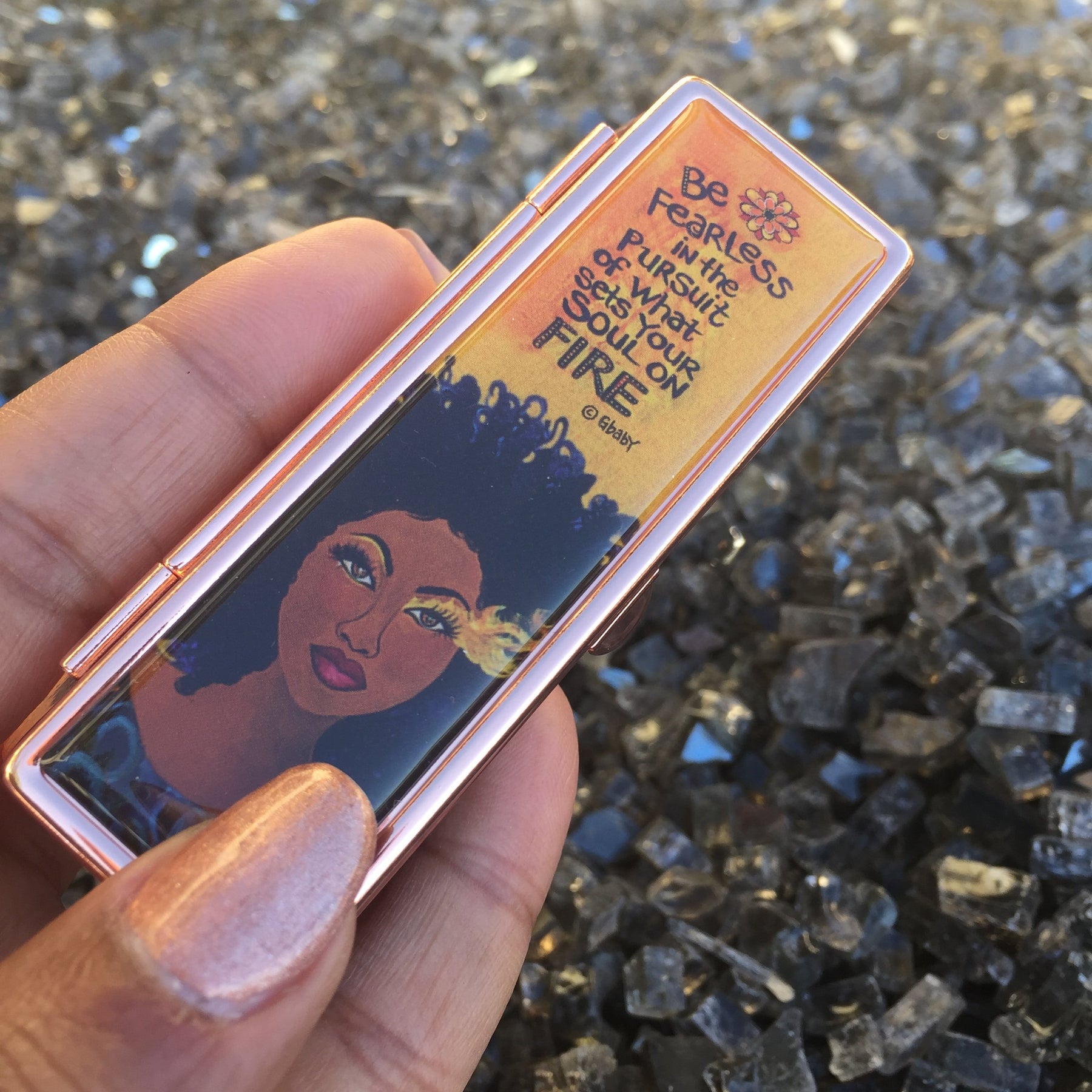 3 of 3: Soul on Fire: African American Lipstick Case by Sylvia 