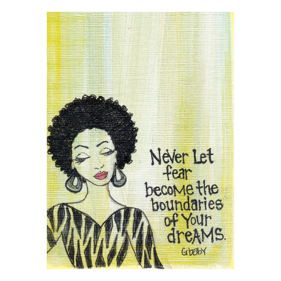 Never Let Fear Become the Boundaries of Your Dreams: Gbaby Magnets by Shades of Color