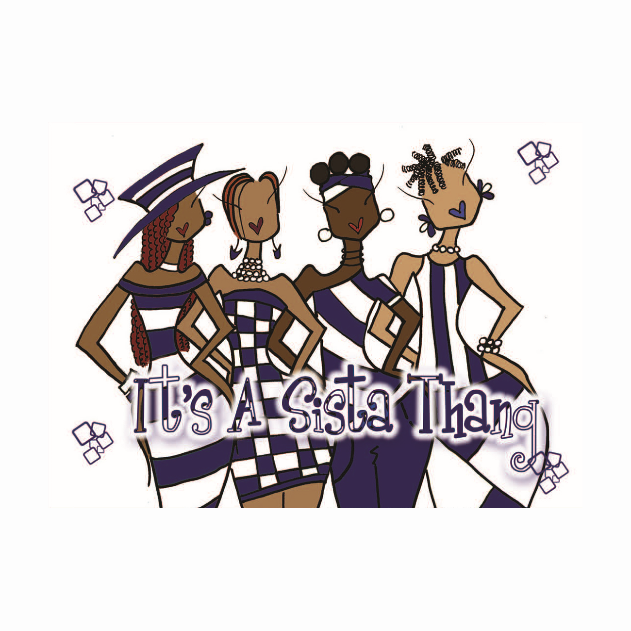 1 of 2: It's a Sista Thang (Zeta Phi Beta): African American Magnet by Kiwi McDowell