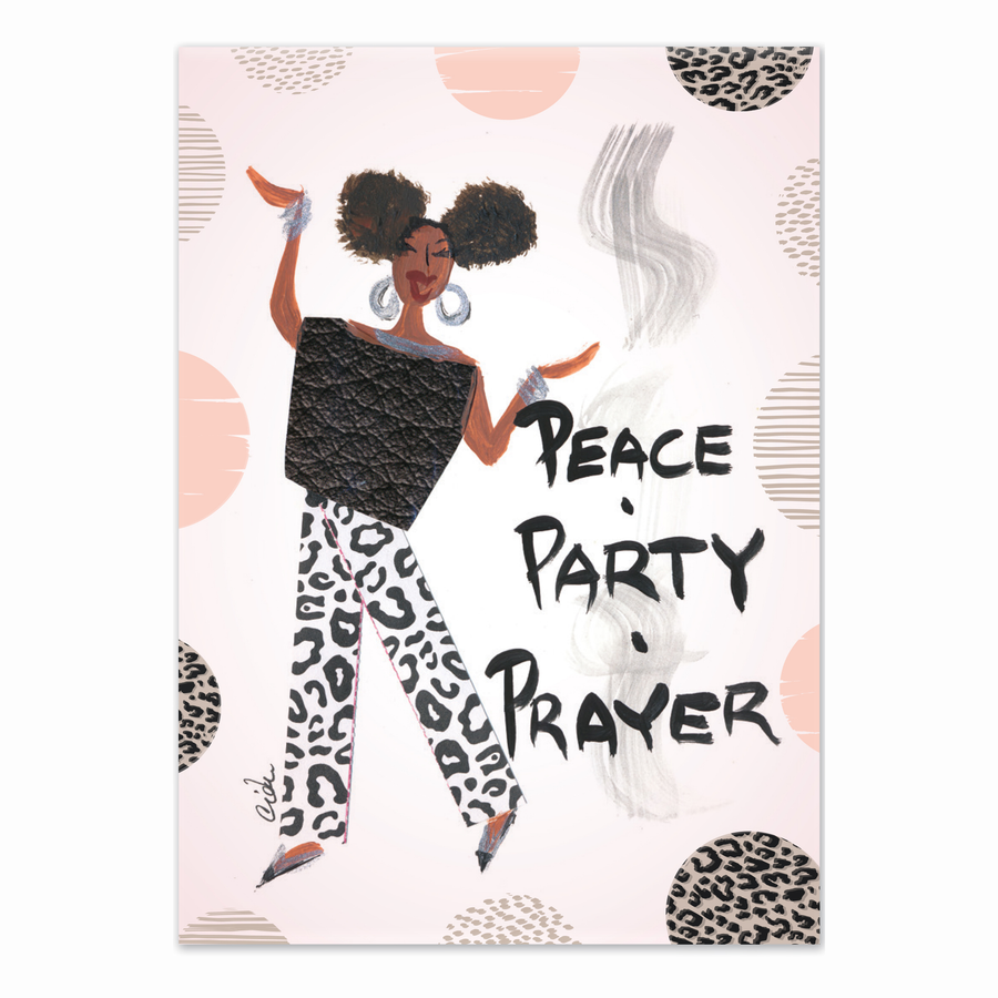 Peace, Party & Prayer: African American Magnet by Cidne Wallace