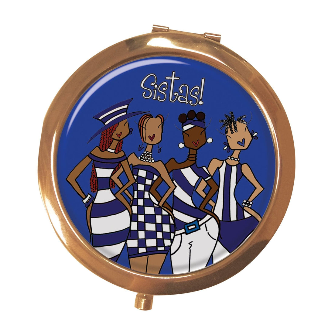 Sistas (Zeta Phi Beta Inspired): African American Pocket Mirrors by Kiwi McDowell