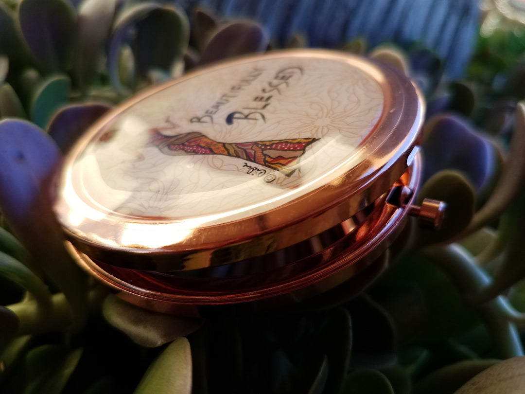 Beautifully Blessed: African American Pocket Mirror by Cidne Wallace